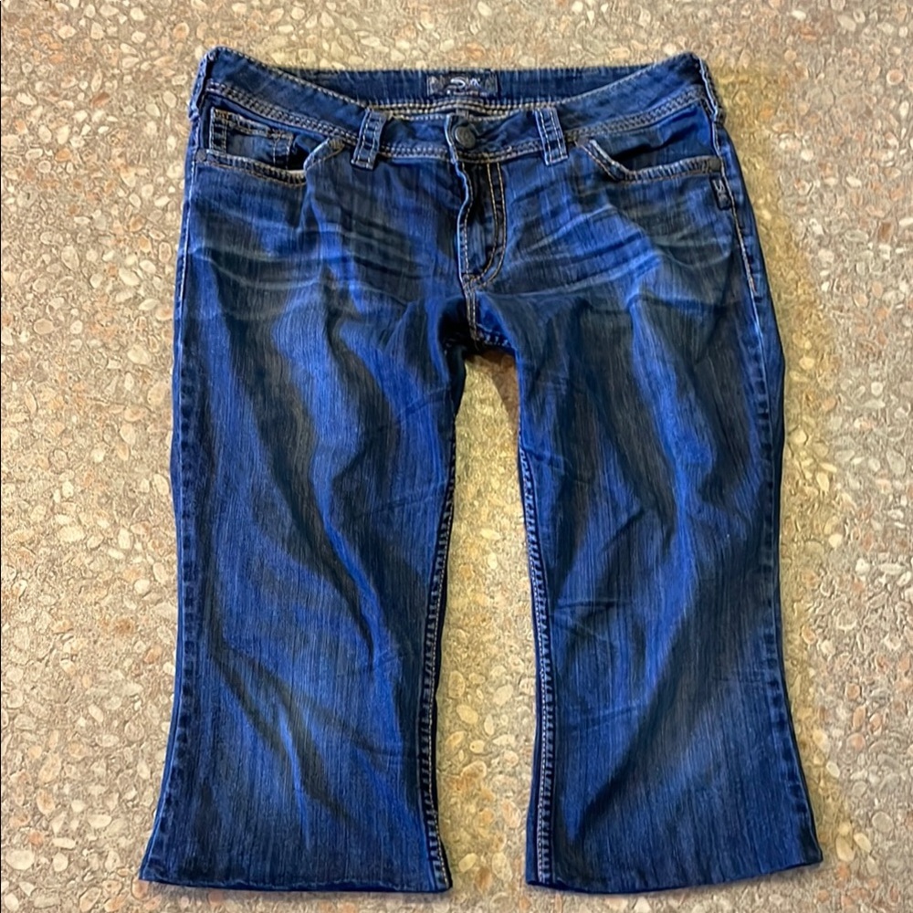 Silver Suki Surplus Denim Capris Jeans W34